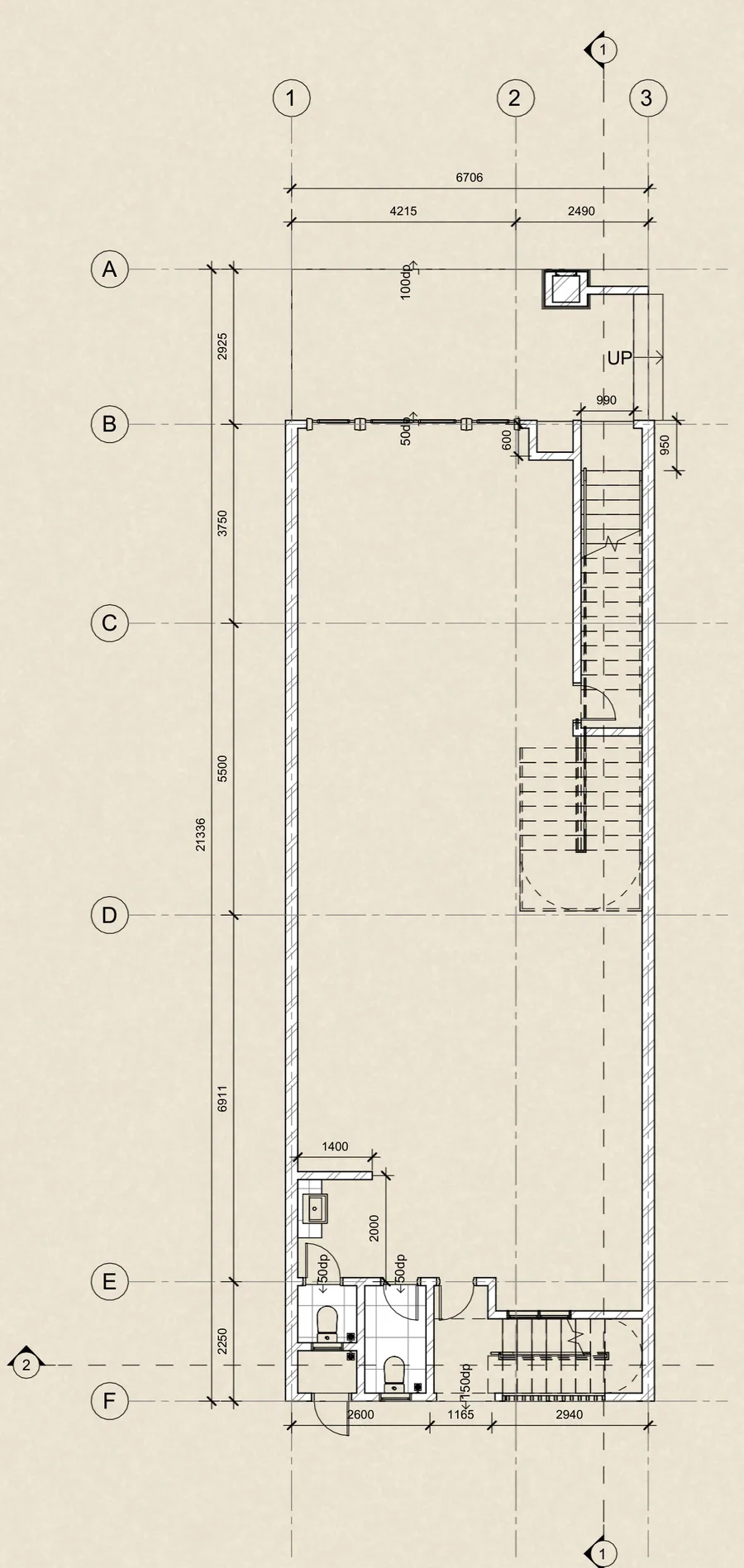 Ground floor plan of a typical 22 x 70 Evergarden shop office